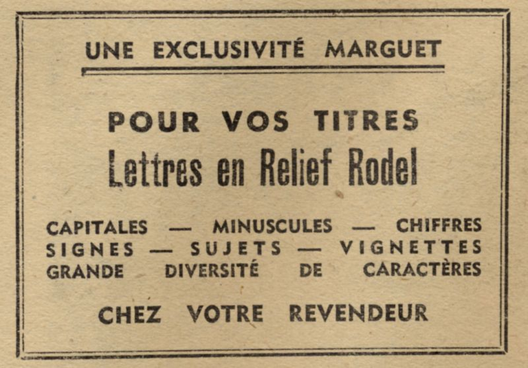 Marguet - lettres Rodel - 1947