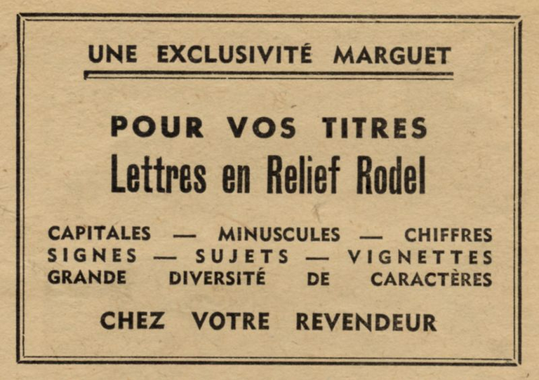 Marguet - lettres Rodel - 1948
