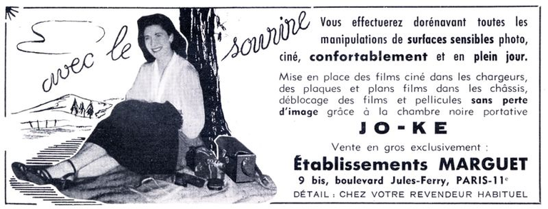 Marguet - chambre noire portative JO-KE - 1952