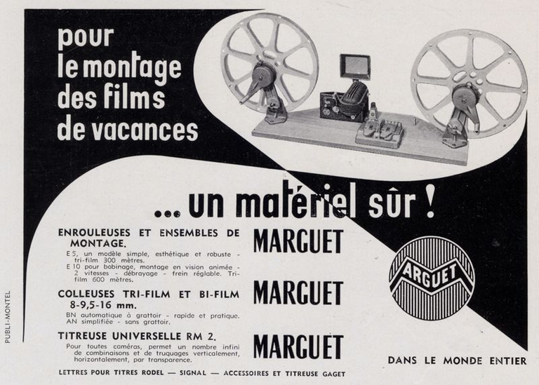 Marguet - enrouleuses E5, E10 - colleuses BN, AN - titreuse RM 2 - lettres Rodel - Signal - 1953