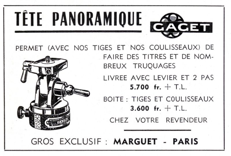 Marguet - tête panoramique Gaget - 1957