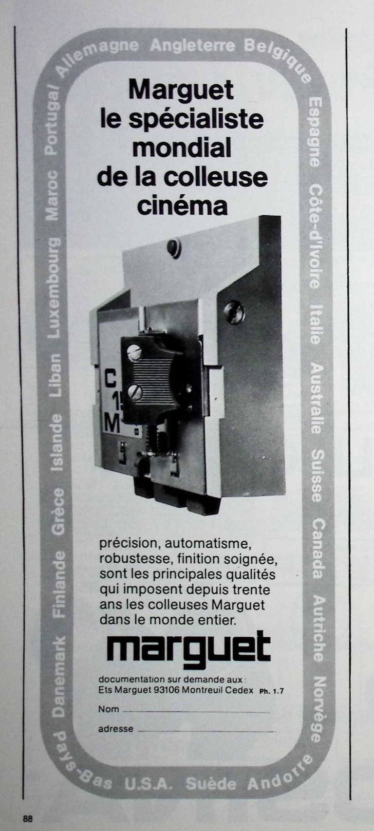 Marguet colleuse C15M - Photo - juillet 1976