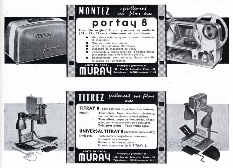 Muray - Visionneuse Portay 8 - Titreuses Titray 8, Universal Titray 8 - 1958