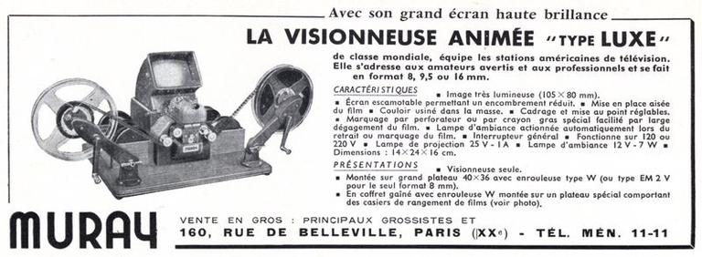 Muray - Visionneuse animée Luxe - Enrouleuse W, EM 2 V - 1960