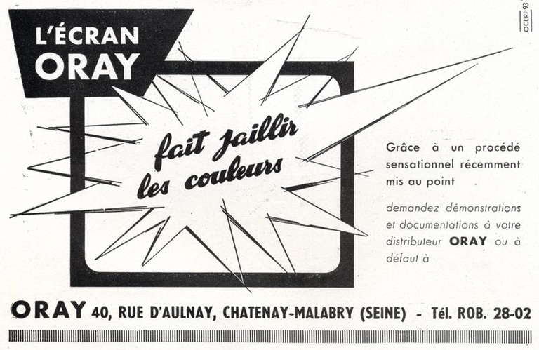 Oray - Ecrans Oray - 1958
