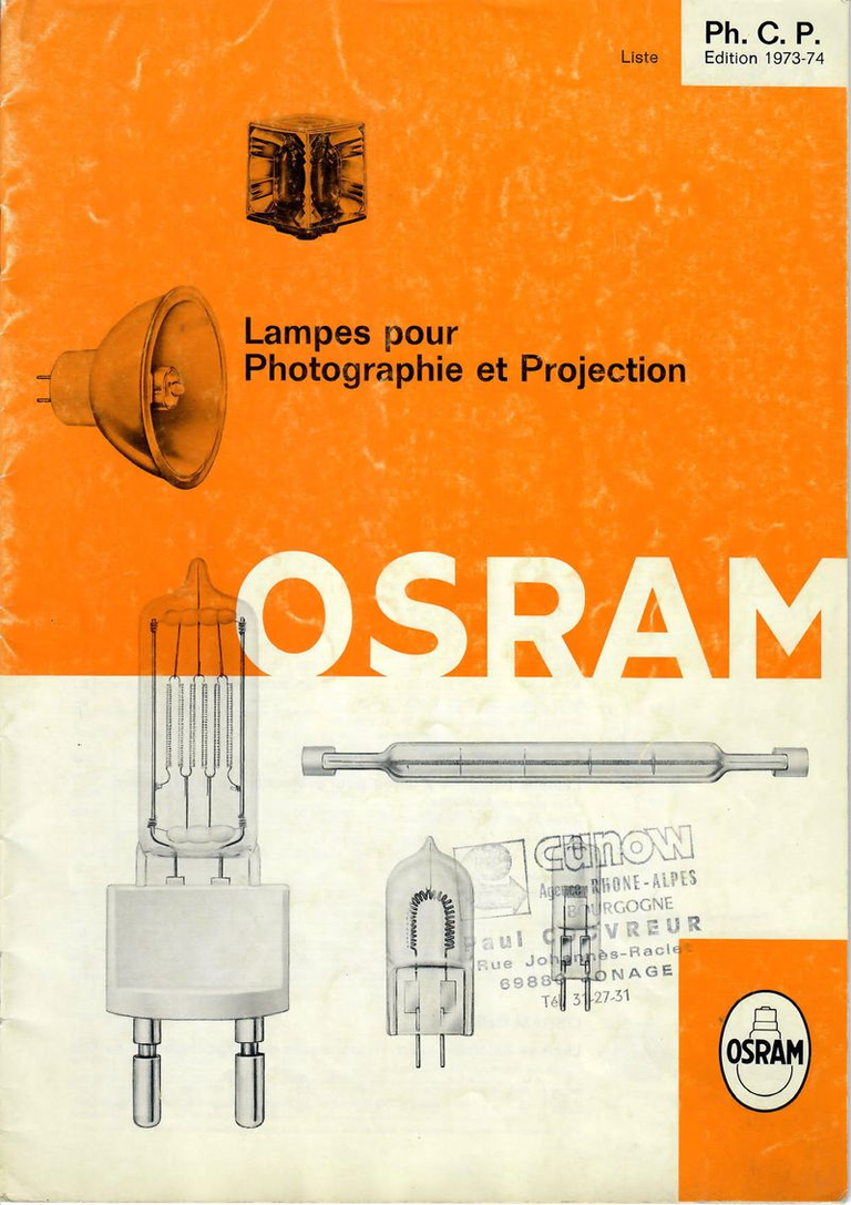 OSRAM - Lampes pour photographie et projection - 1973-1974