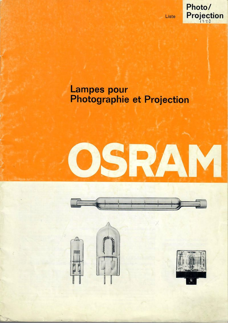 OSRAM - Lampes pour photographie et projection - 1980