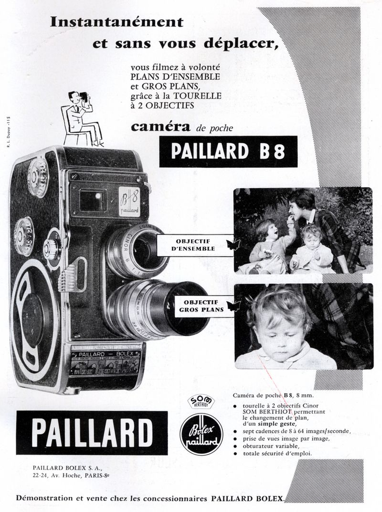 Caméra Paillard-Bolex 8 mm B8 - 1958