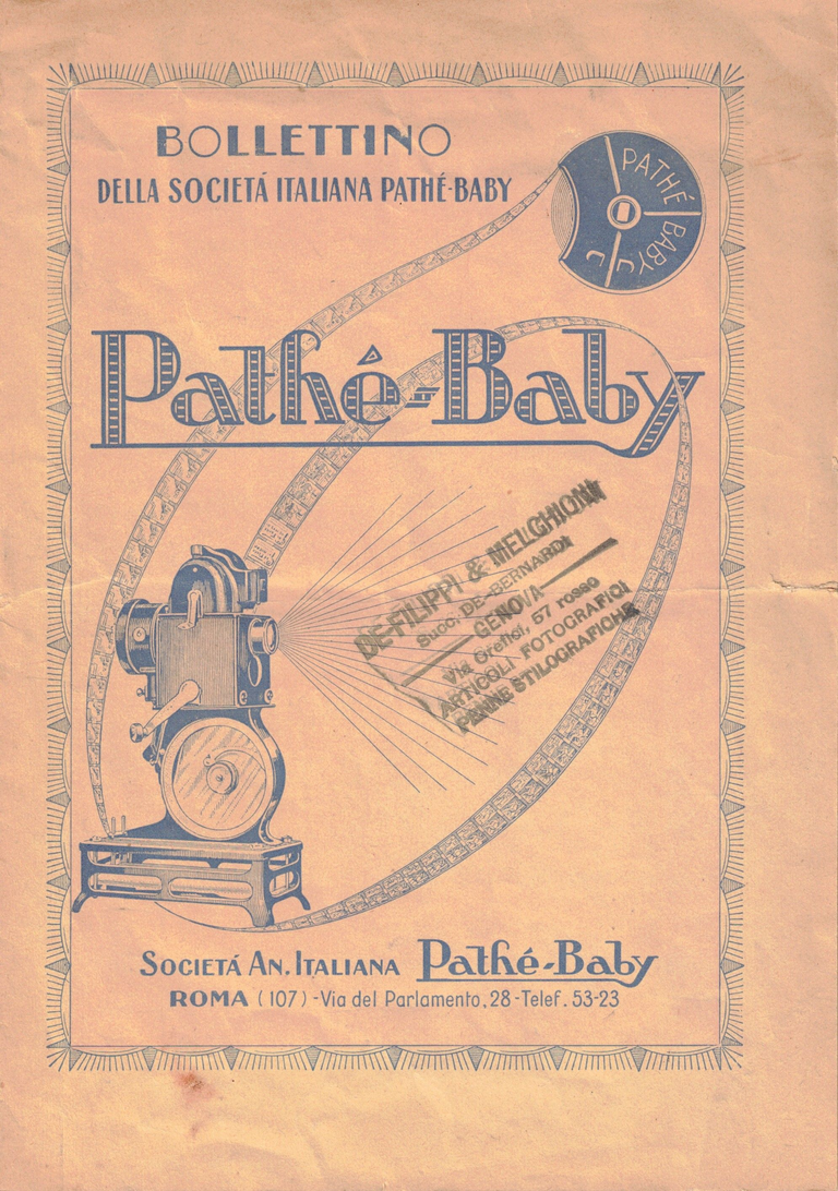 1926 - Bollettino della Societa Italiana Pathé-Baby - couverture 1