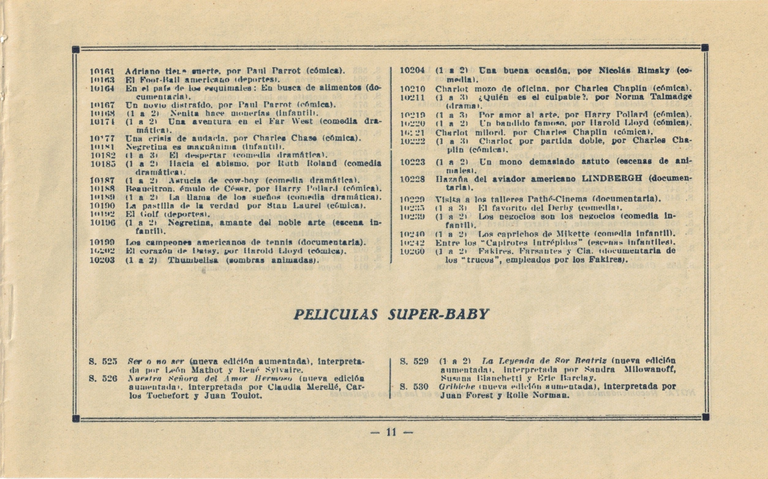 1929 - Pathé-Baby Catalogo de pelliculas en español - page 11
