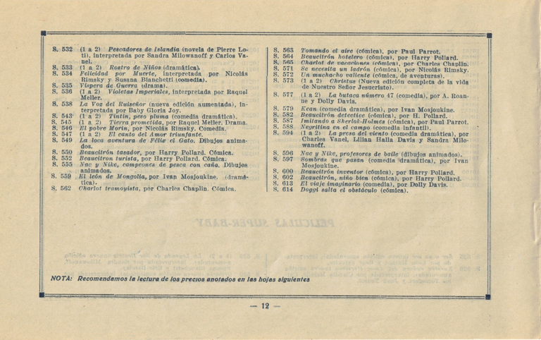 1929 - Pathé-Baby Catalogo de pelliculas en español - page 12
