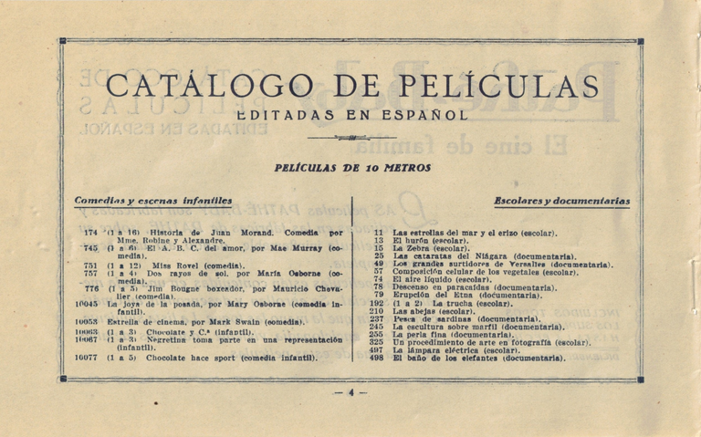1929 - Pathé-Baby Catalogo de pelliculas en español - page 4