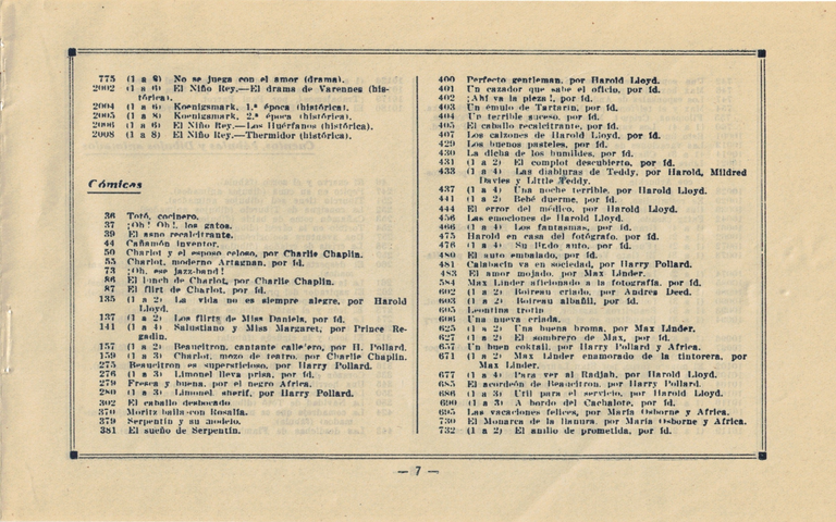 1929 - Pathé-Baby Catalogo de pelliculas en español - page 7