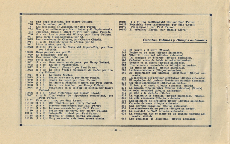 1929 - Pathé-Baby Catalogo de pelliculas en español - page 8