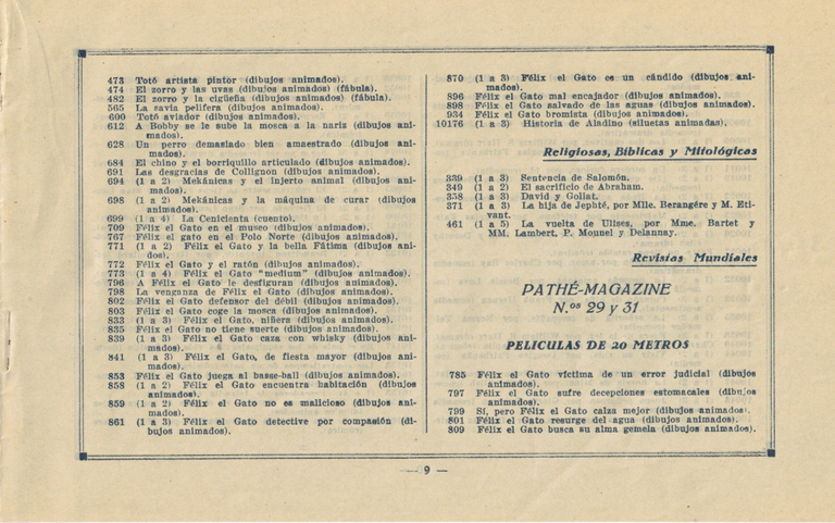 1929 - Pathé-Baby Catalogo de pelliculas en español - page 9