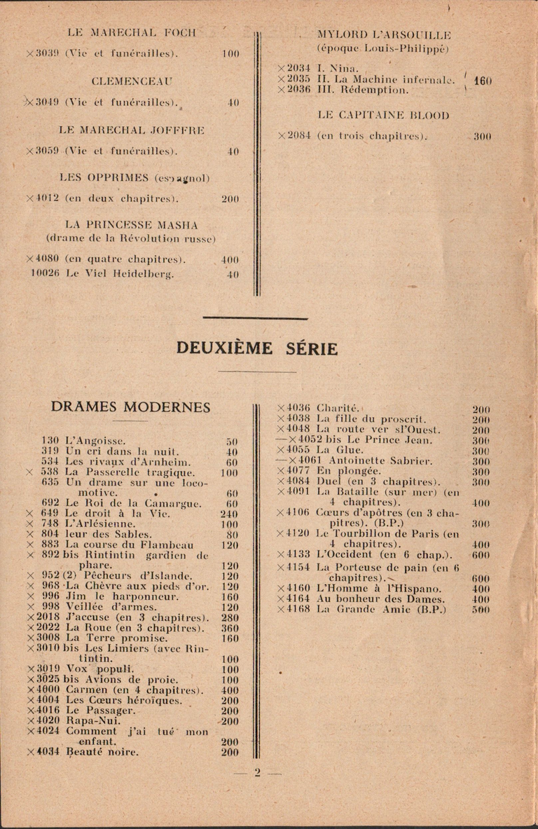 A. Machabert - Service Pathé-Baby - Liste des films en location - novembre 1931