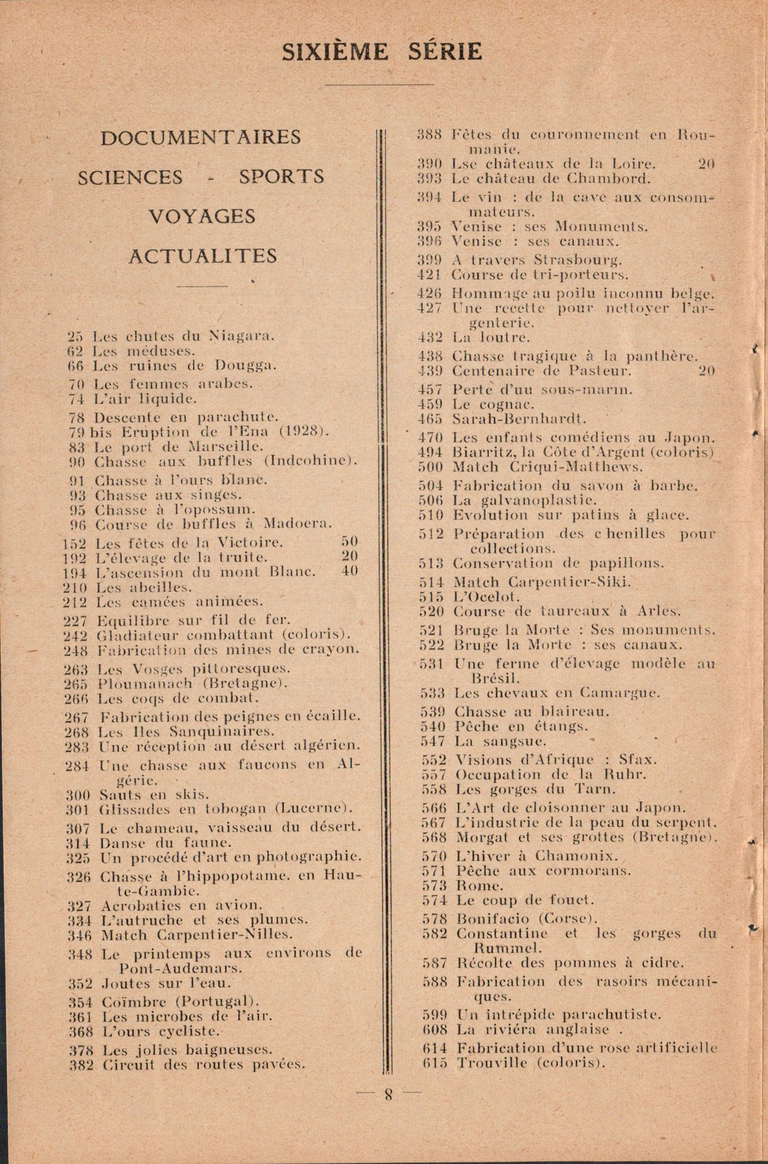 A. Machabert - Service Pathé-Baby - Liste des films en location - novembre 1931