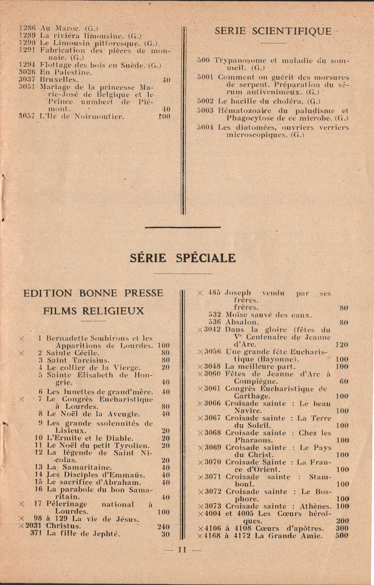 A. Machabert - Service Pathé-Baby - Liste des films en location - novembre 1931
