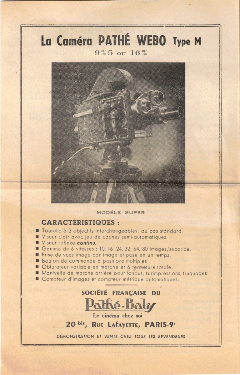 S.F.P.B. - Pathé Webo Type M - 1949 - recto
