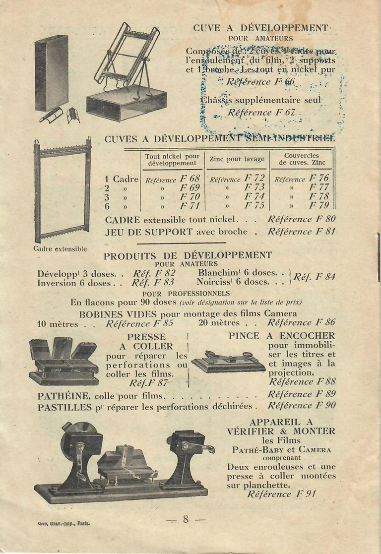 Catalogue Pathé-Baby - 1926-1927 - page 8