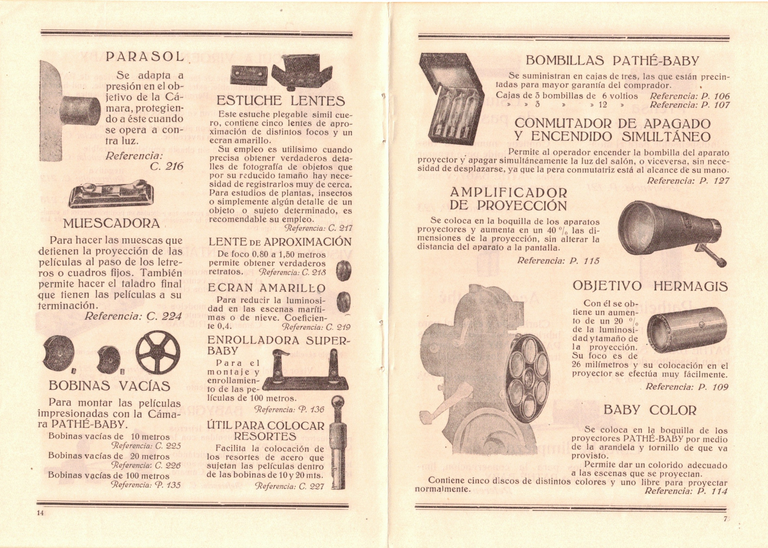 1929 - Pathé-Baby Catalogo general de aparatos y accesorios - 6