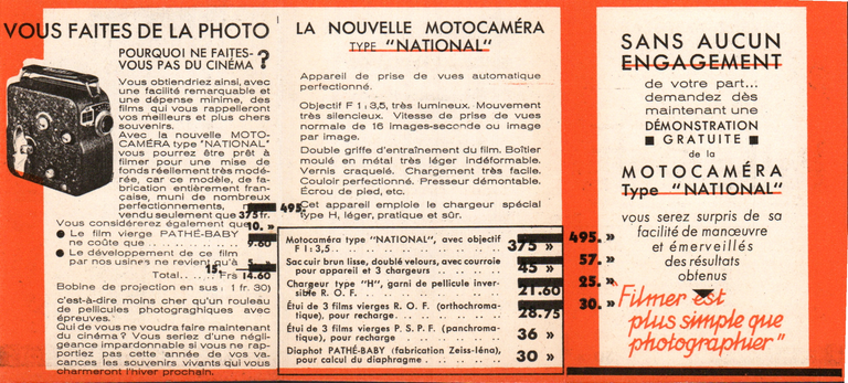 Motocaméra National - dépliant verso
