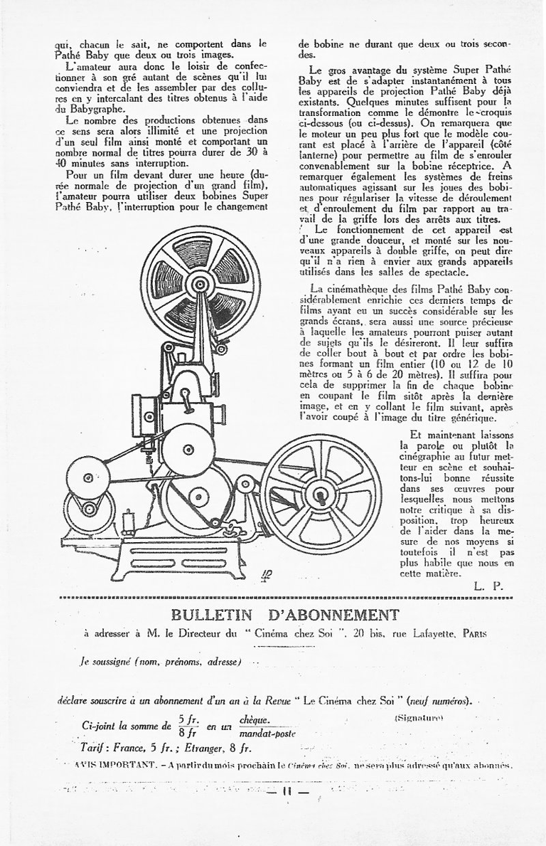 Le Super Pathé-Baby - février 1927 - Le Cinéma Chez Soi - page 2
