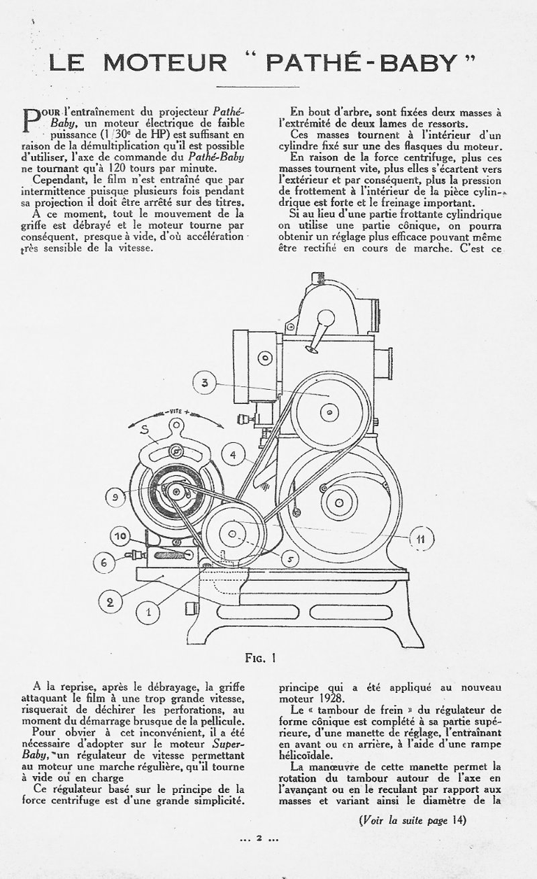 Le moteur Pathé-Baby  - janvier 1928 - Le Cinéma Chez Soi - page 1