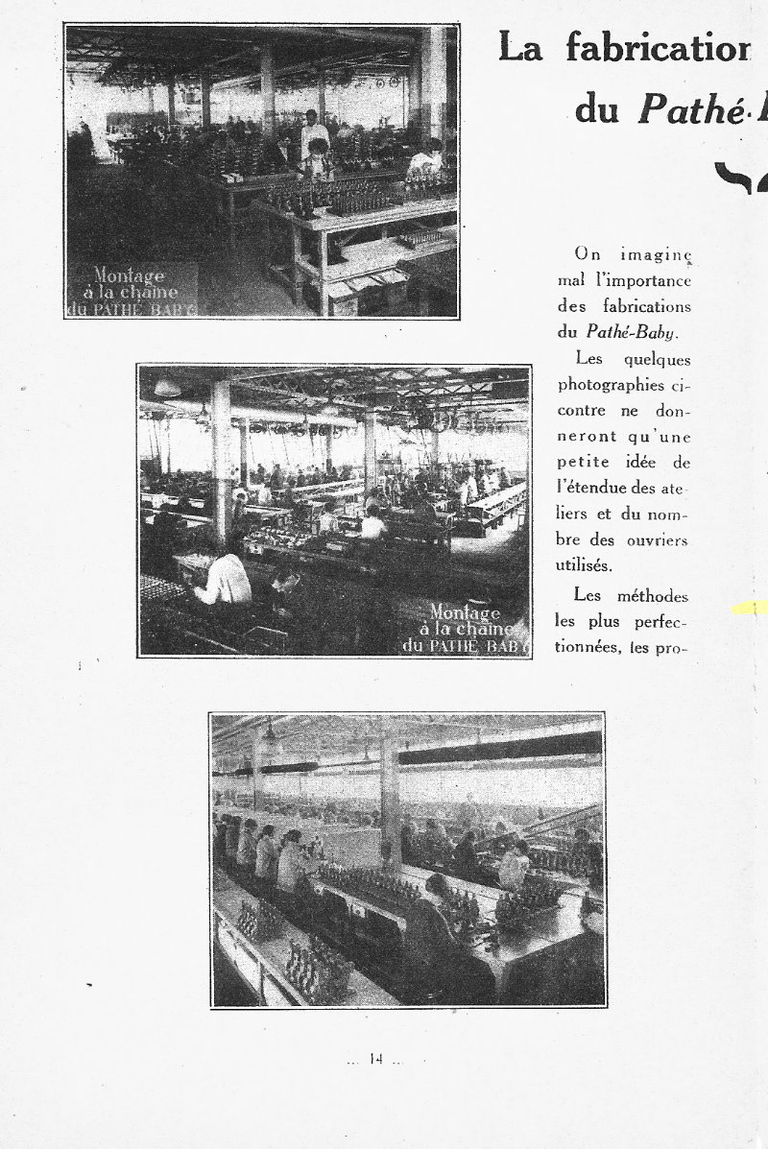 La fabrication en série du Pathé-Baby  - mai-juin 1930 - Le Cinéma Chez Soi - page 1