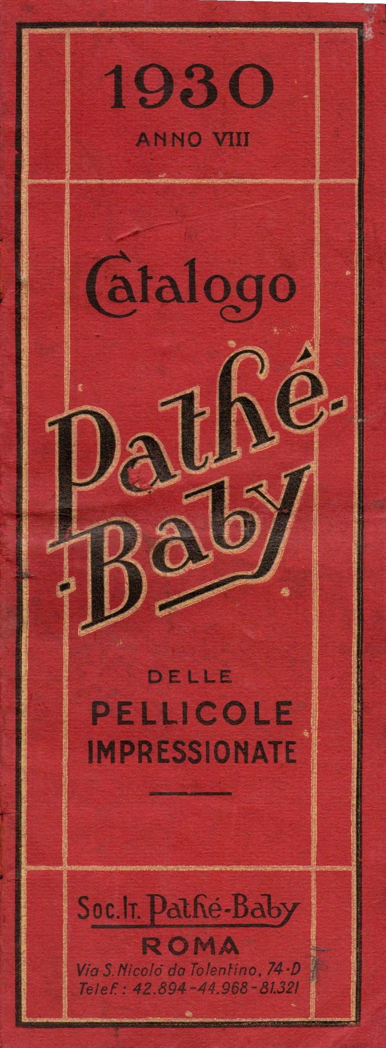 Catalogue Pathé-Baby italien - 1930