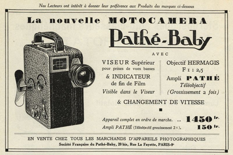 Motocaméra Pathé-Baby - 1933