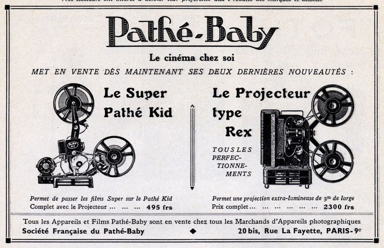 Projecteurs Super Pathé-Kid, Pathé Rex - 1935