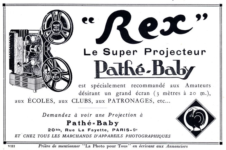 Projecteur Pathé Rex - 1936