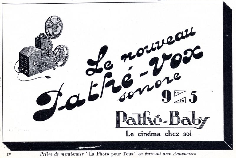 Projecteur Pathé-Vox sonore - 1937