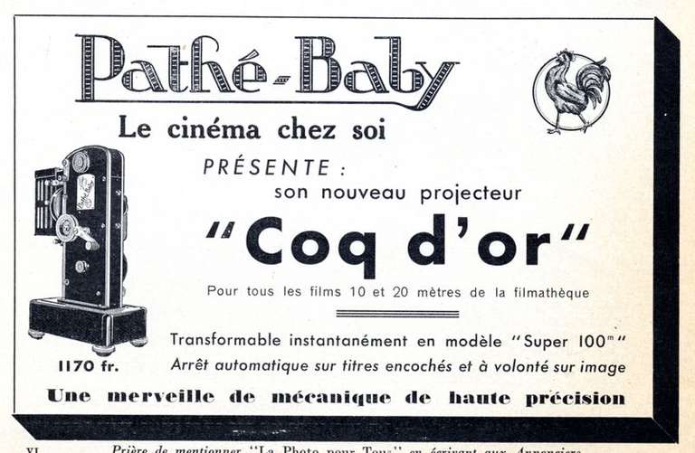 Projecteur Coq d'Or, Super 100 - 1938