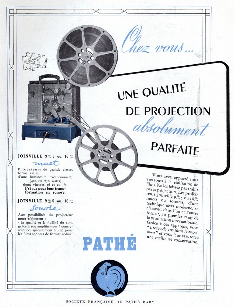 Projecteur Pathé Joinville muet ou sonore 9,5 mm ou 16 mm - 1949