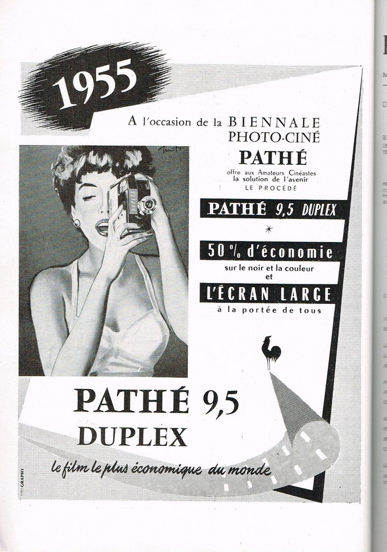 Caméras Pathé 9,5 Duplex - 1955