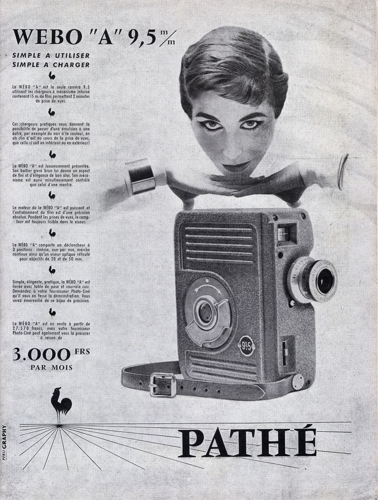 Caméra Webo A 9,5 - 1955