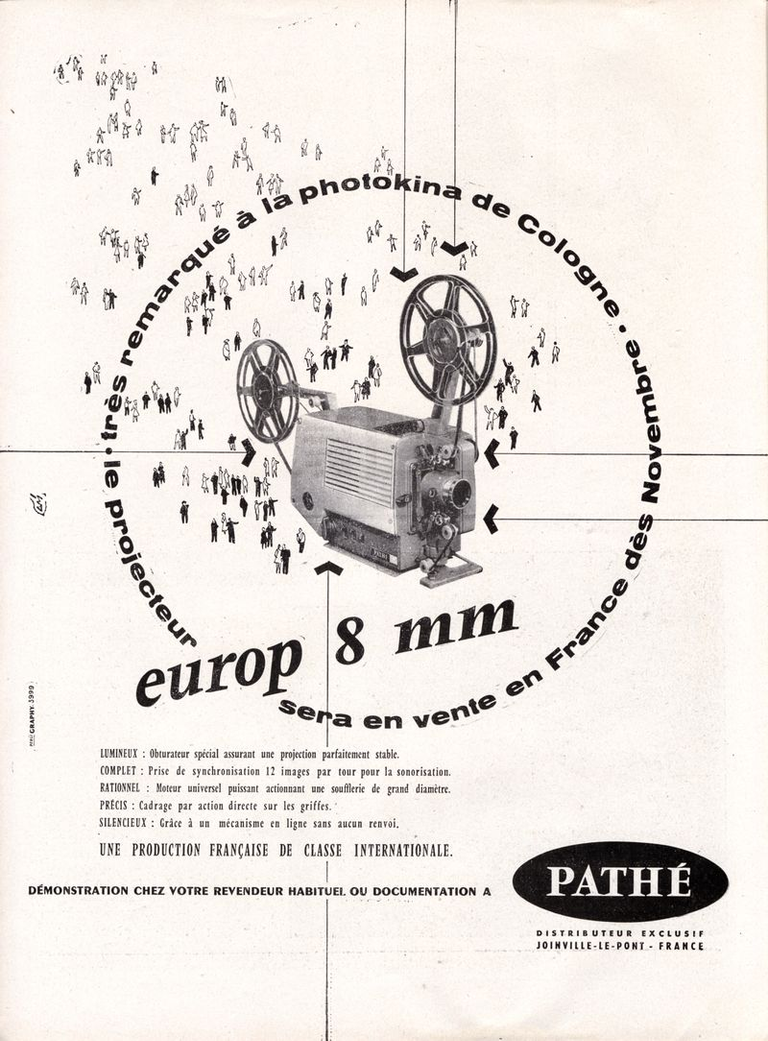 Projecteur Pathé europ 8 mm - 1958