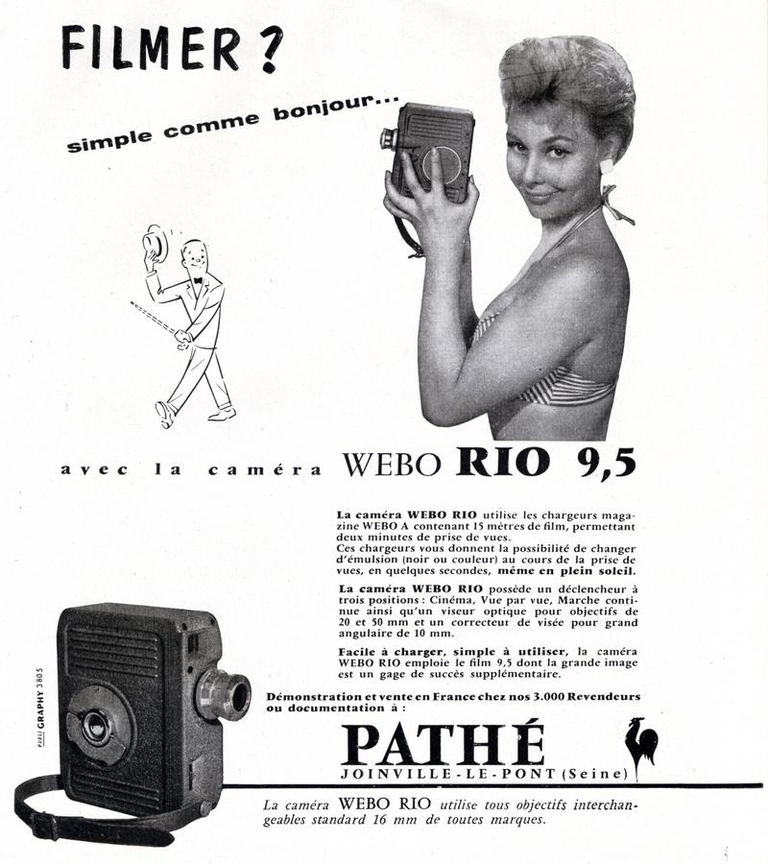 Caméras Pathé Webo Rio 9,5 - 1959