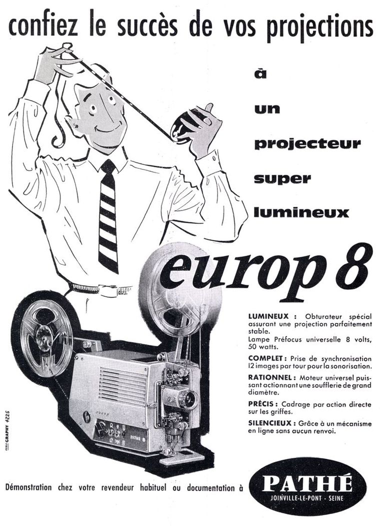 Projecteur Pathé europ 8 mm - 1959