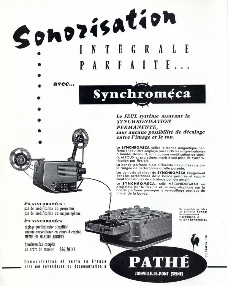 Projecteur Pathé europ 8 mm - Synchroméca - 1960