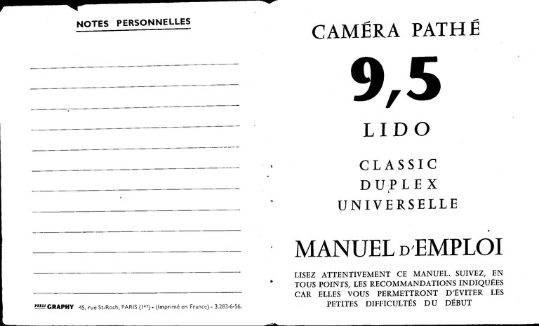 Lido 9,5 Universelle - Duplex - Classic - Notice - 2