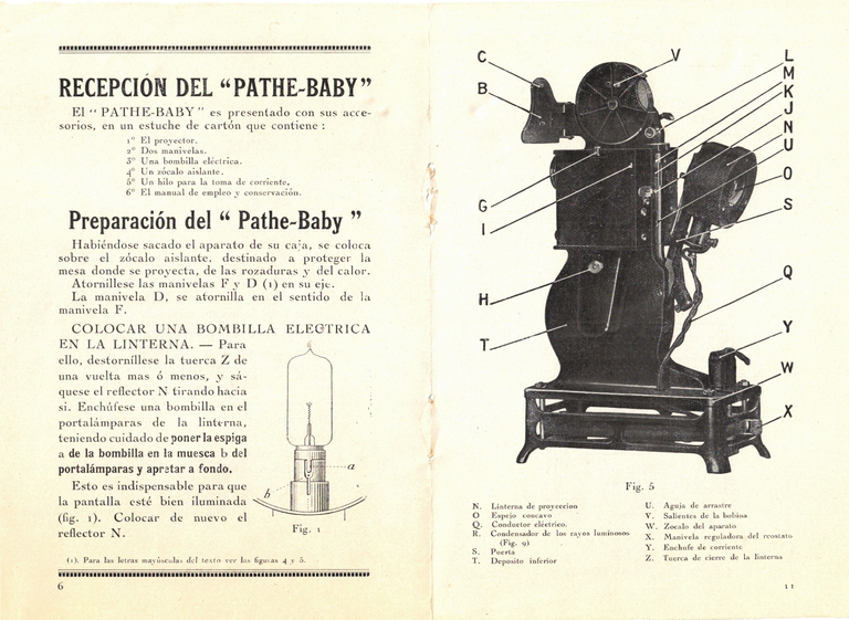 Pathé-Baby - Mode d'emploi en espagnol - 6