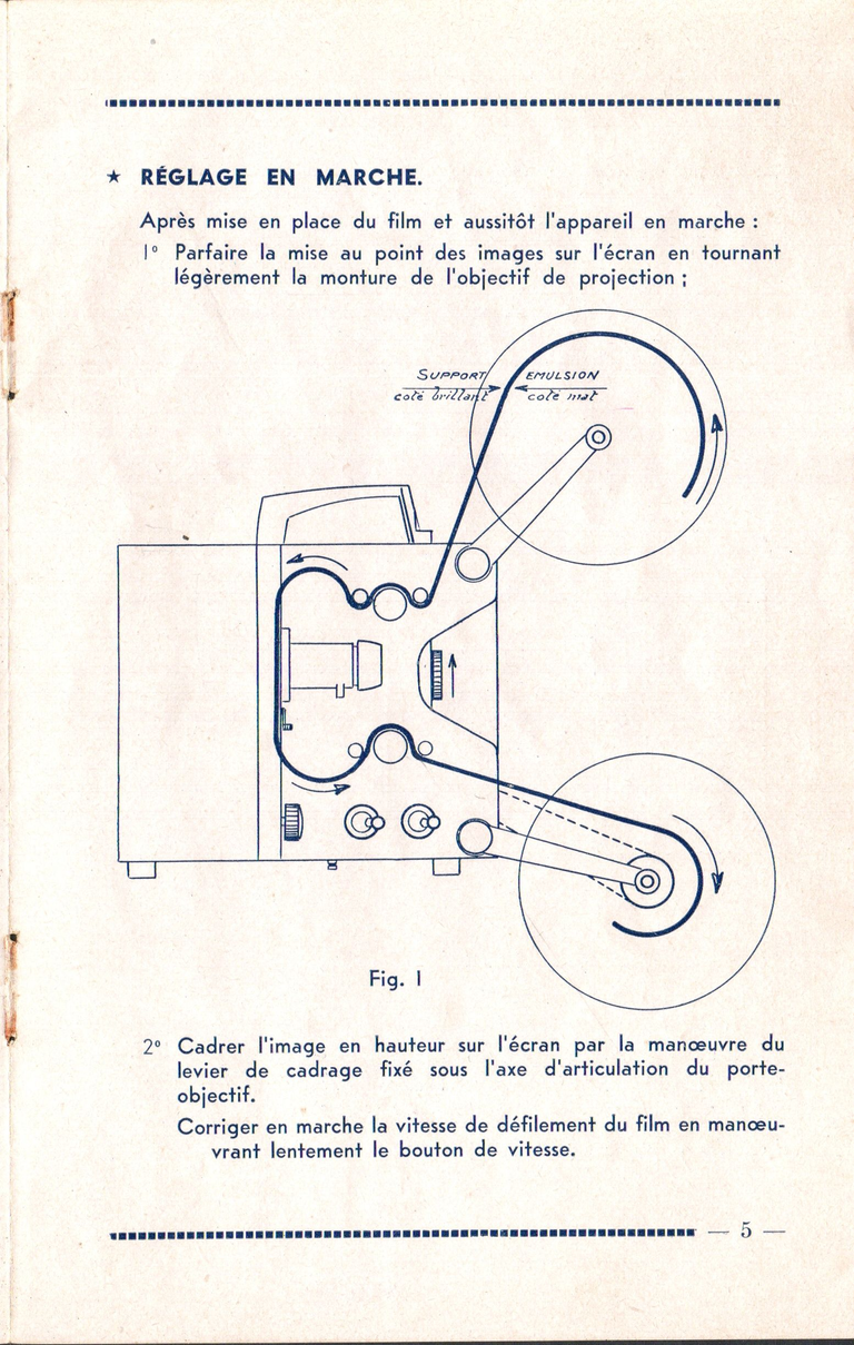 Projecteur Pathé-Baby 53 - Notice 00