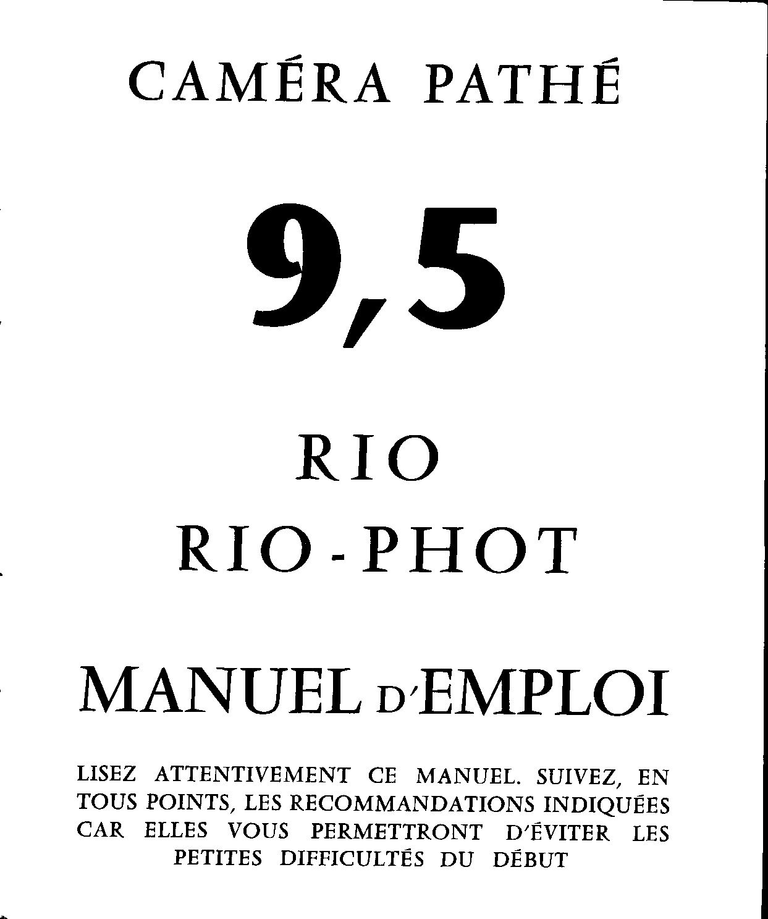 Rio Rio-Phot Notice - Ref 4.823-5-62