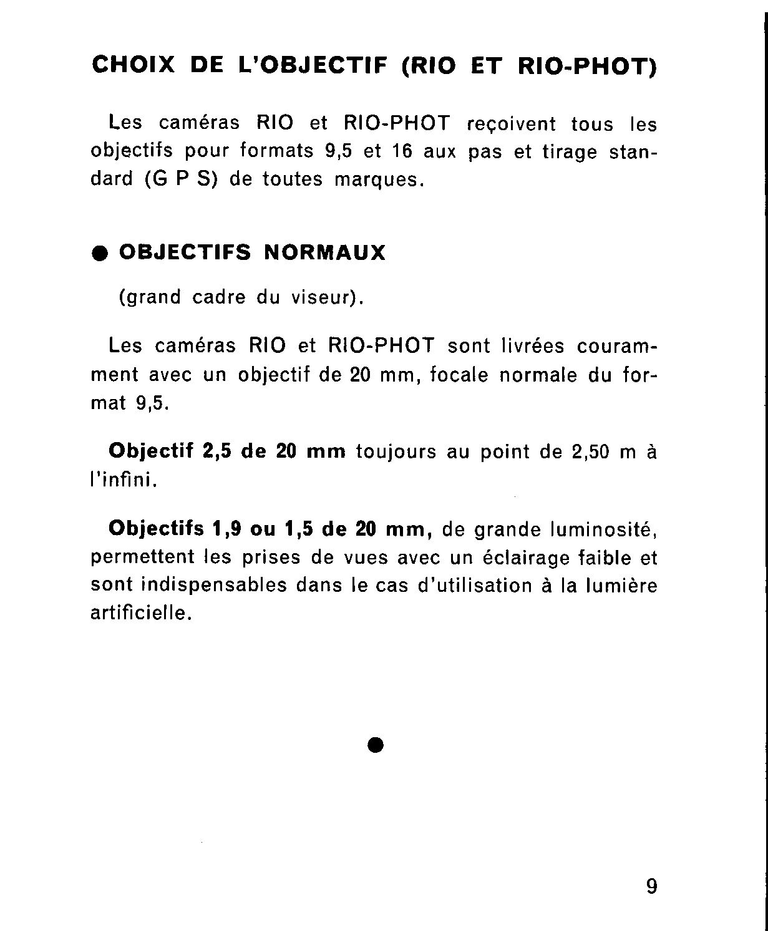 Rio Rio-Phot Notice - Ref 4.823-5-62