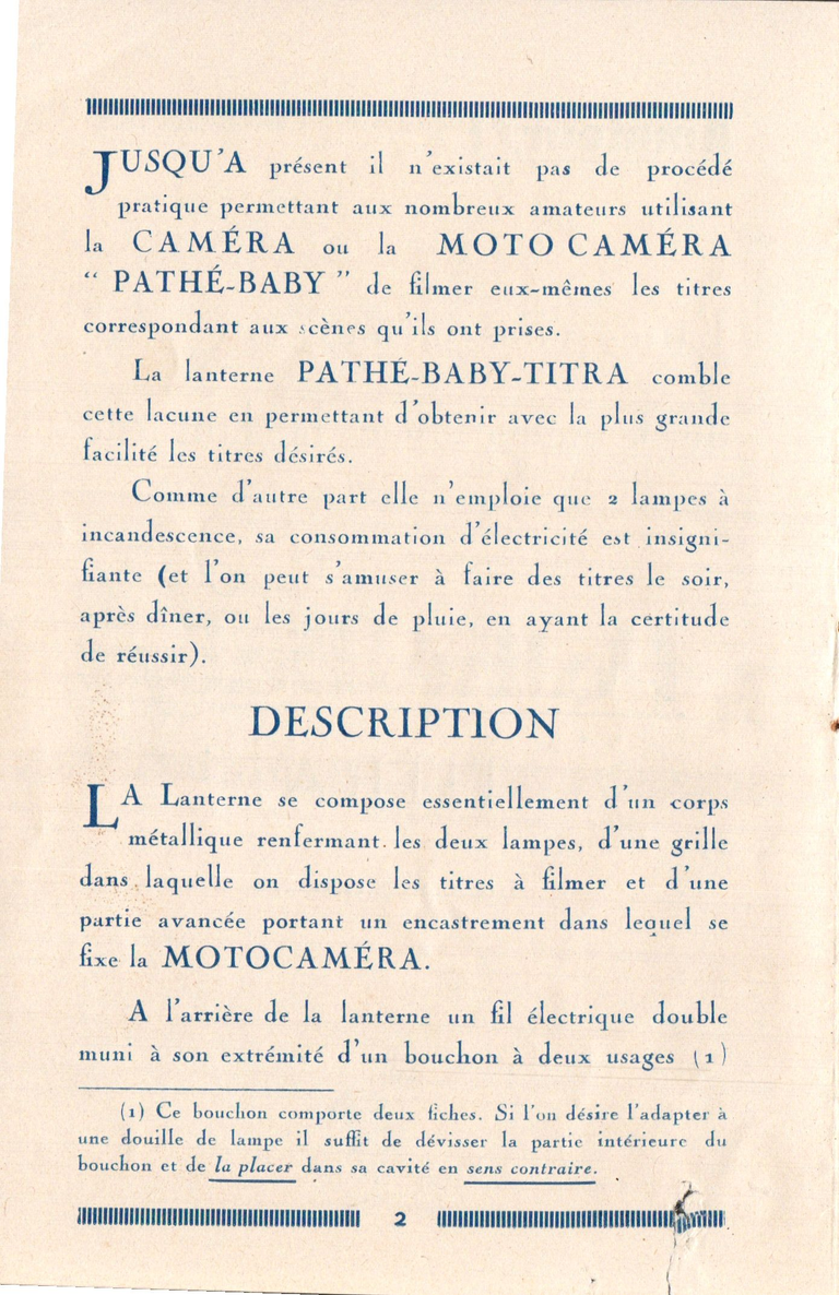 Lanterne Titra Notice