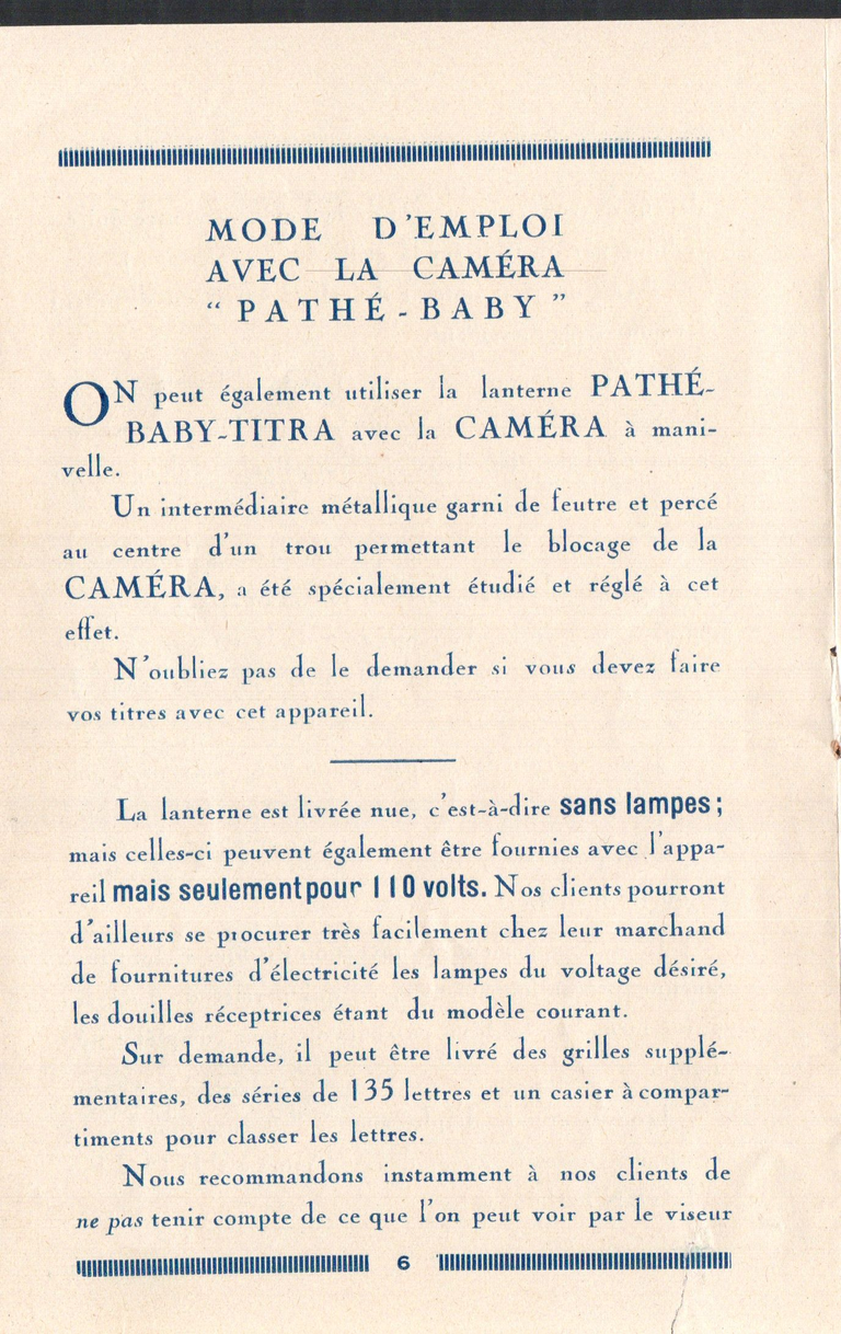 Lanterne Titra Notice