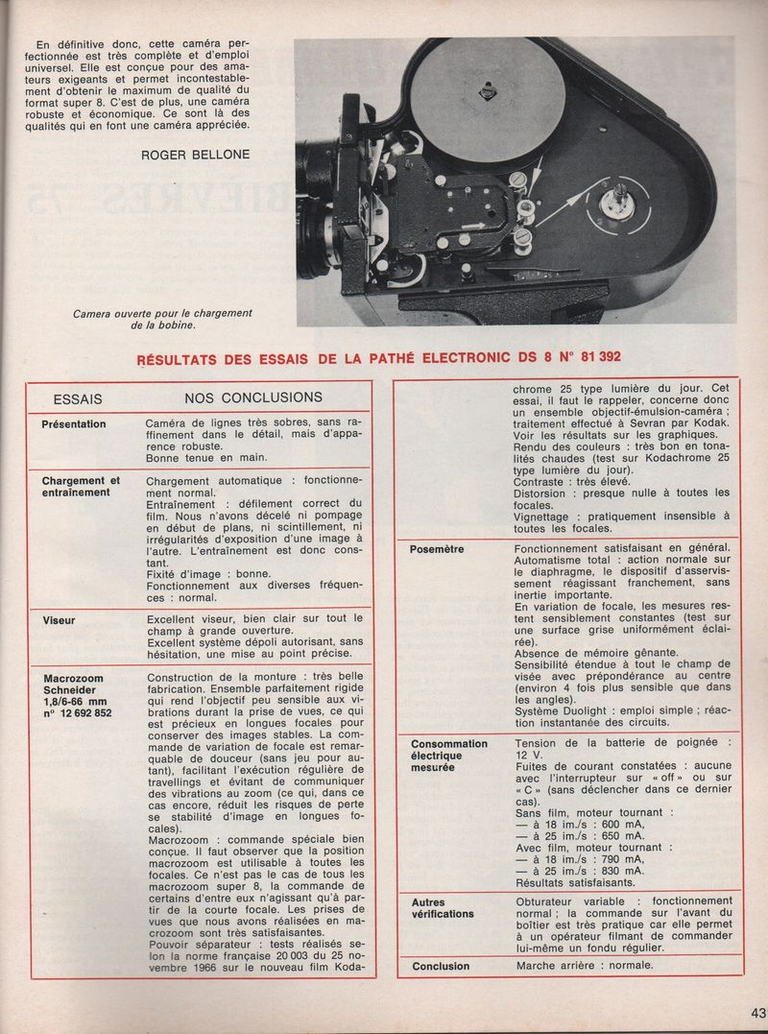Article - Caméras Pathé electronic Duolight DS 8 - septembre 1975 - Photo-Revue page 4